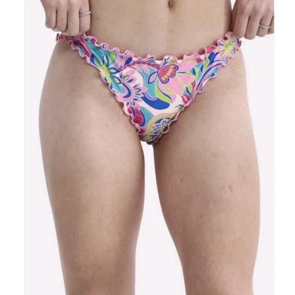 No Boundaries Bathing Suit Bottom Juniors Sz XXL (20) Winding Road Design Cheeky - Picture 1 of 3